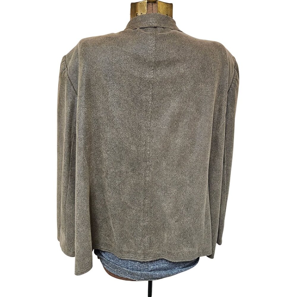 Tahari Arthur S Levine Jacket Womens 20W Open Front Brown Drape Blazer - Picture 4 of 10